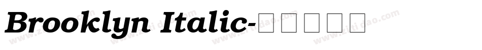 Brooklyn Italic字体转换